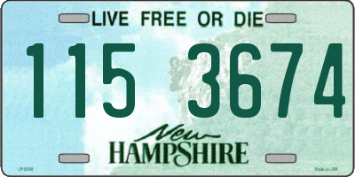 NH license plate 1153674