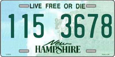 NH license plate 1153678