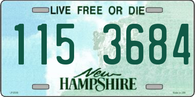 NH license plate 1153684