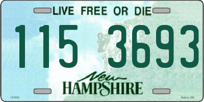 NH license plate 1153693