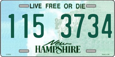 NH license plate 1153734
