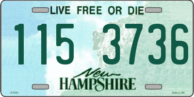 NH license plate 1153736