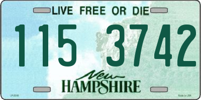 NH license plate 1153742