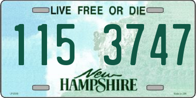 NH license plate 1153747