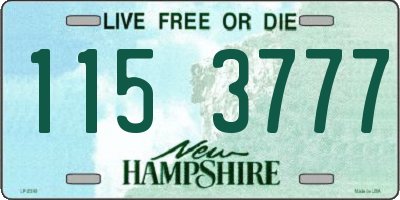 NH license plate 1153777