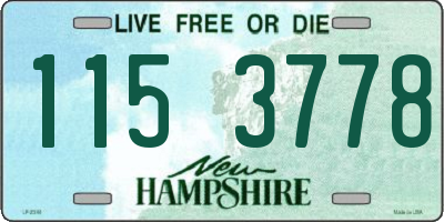 NH license plate 1153778