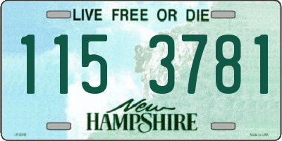 NH license plate 1153781