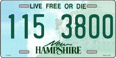 NH license plate 1153800