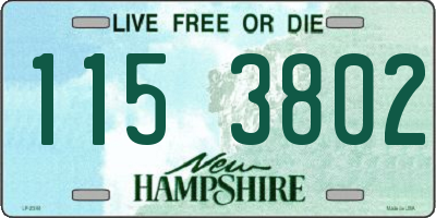 NH license plate 1153802