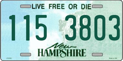 NH license plate 1153803