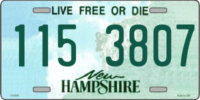 NH license plate 1153807