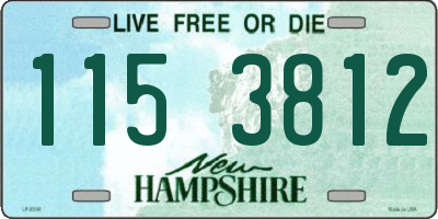 NH license plate 1153812
