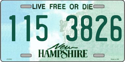 NH license plate 1153826