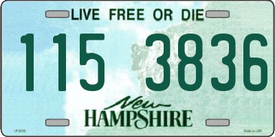 NH license plate 1153836