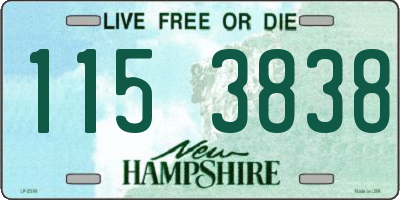 NH license plate 1153838
