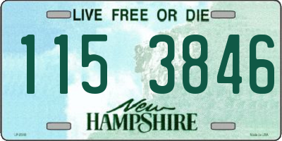 NH license plate 1153846