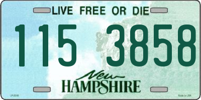 NH license plate 1153858