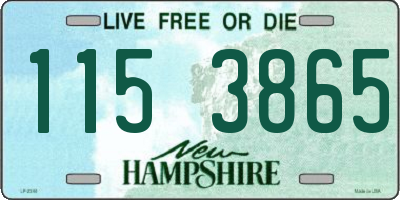 NH license plate 1153865