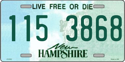 NH license plate 1153868