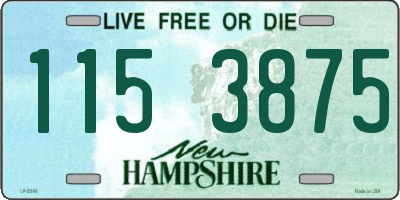 NH license plate 1153875