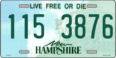 NH license plate 1153876