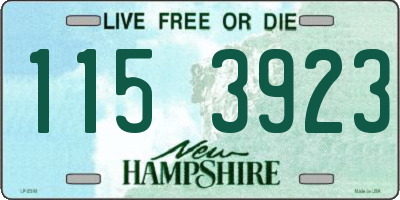 NH license plate 1153923