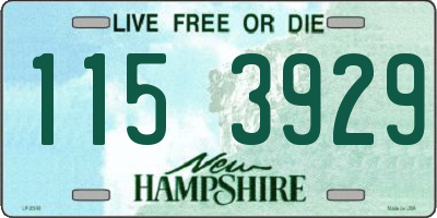 NH license plate 1153929