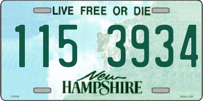 NH license plate 1153934