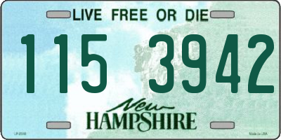 NH license plate 1153942
