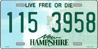 NH license plate 1153958