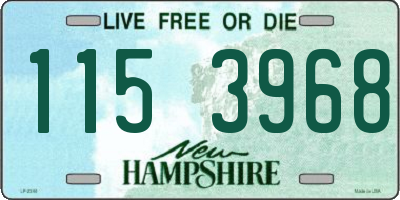 NH license plate 1153968