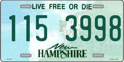 NH license plate 1153998