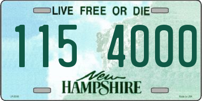 NH license plate 1154000