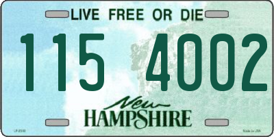 NH license plate 1154002
