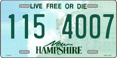 NH license plate 1154007