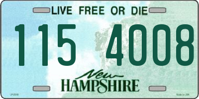 NH license plate 1154008