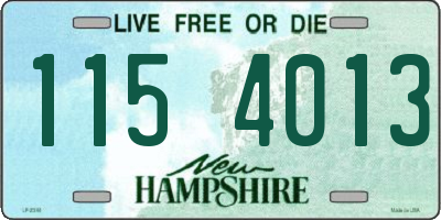 NH license plate 1154013