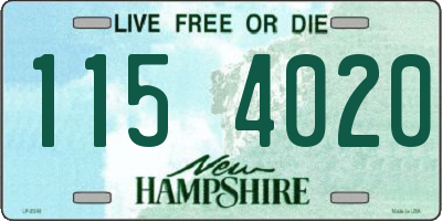 NH license plate 1154020