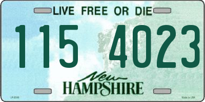 NH license plate 1154023