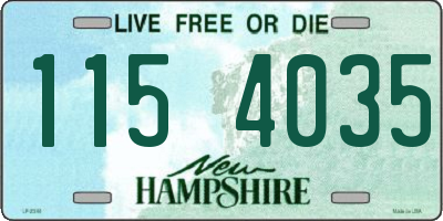 NH license plate 1154035
