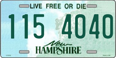 NH license plate 1154040