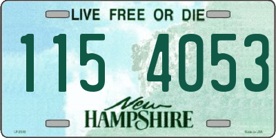 NH license plate 1154053