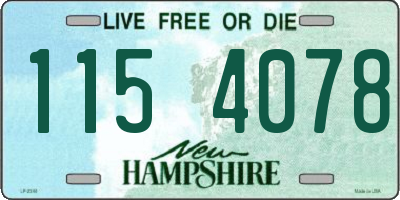 NH license plate 1154078