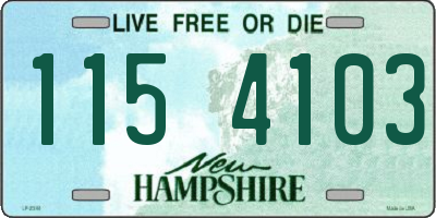 NH license plate 1154103
