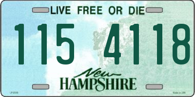 NH license plate 1154118
