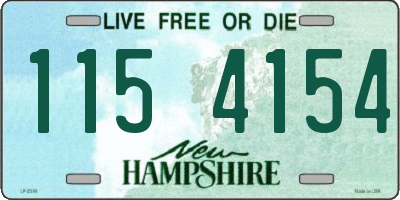 NH license plate 1154154