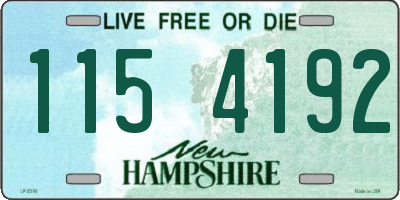 NH license plate 1154192