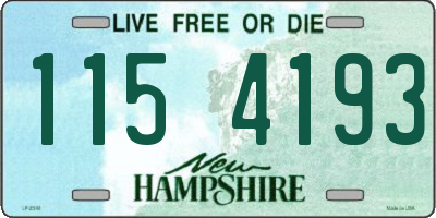 NH license plate 1154193