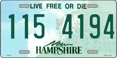 NH license plate 1154194