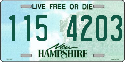 NH license plate 1154203